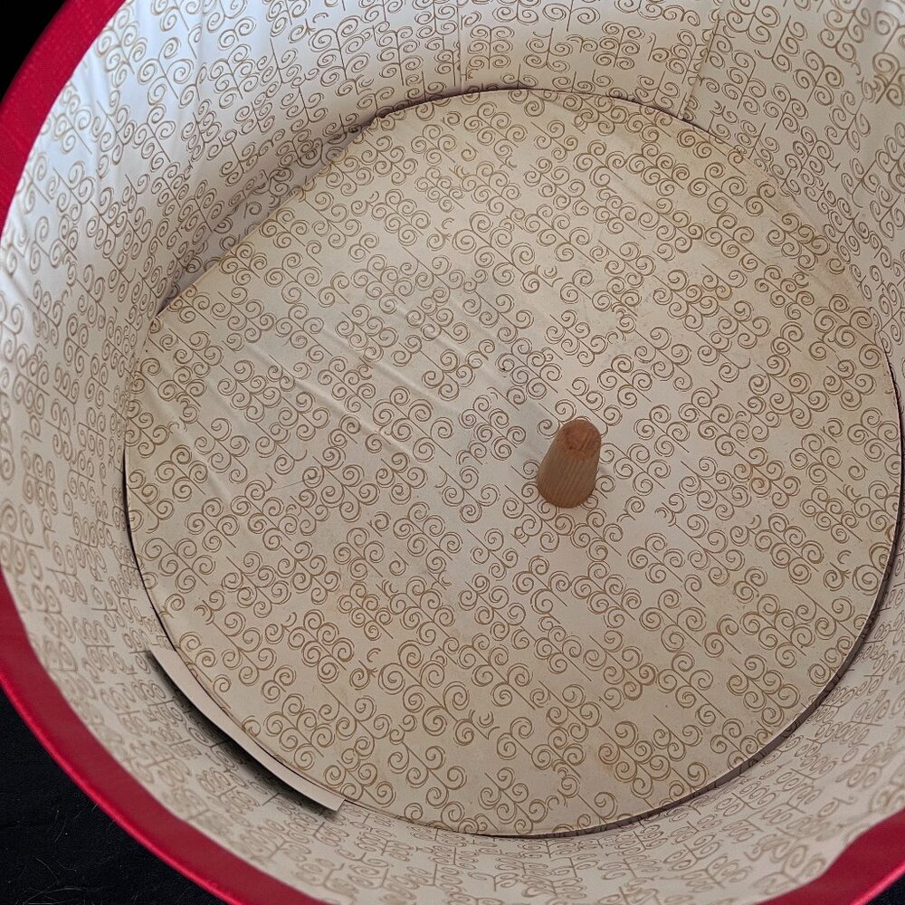 1950s Vintage Hat Box Wig Storage - Red - Picture 11 of 15